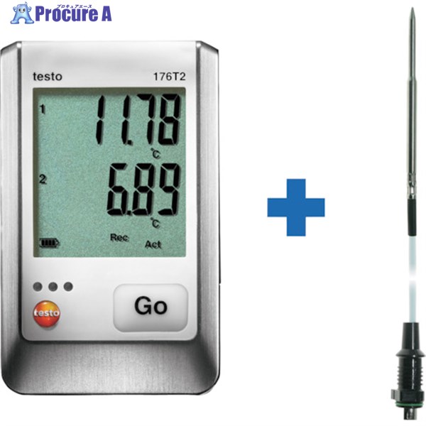 TESTO testo176T2 超低温フリーザー用ロガーセット TD20-176-01 1S ■▼253-6535 【送料都度見積】|プロキュアエース