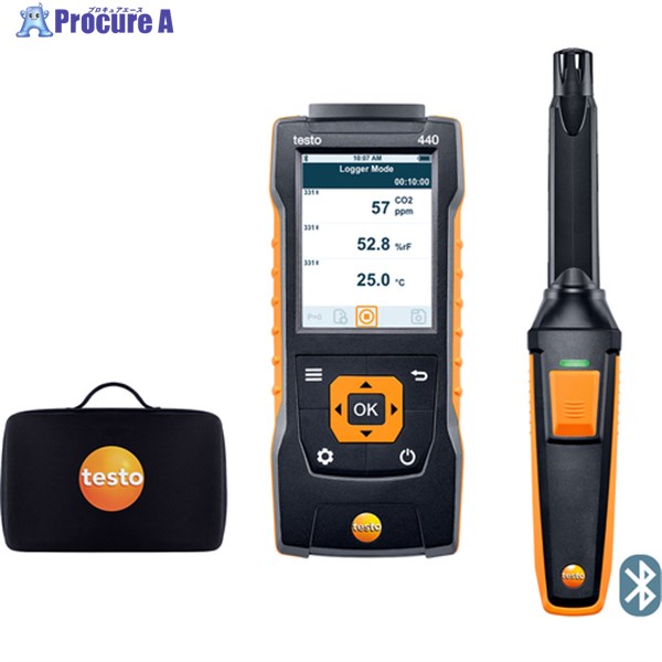 TESTO IAQ計 testo 440 IAQプローブセット(CO2/温湿度/大空圧) 0563 4405 1台 ■▼127-2573