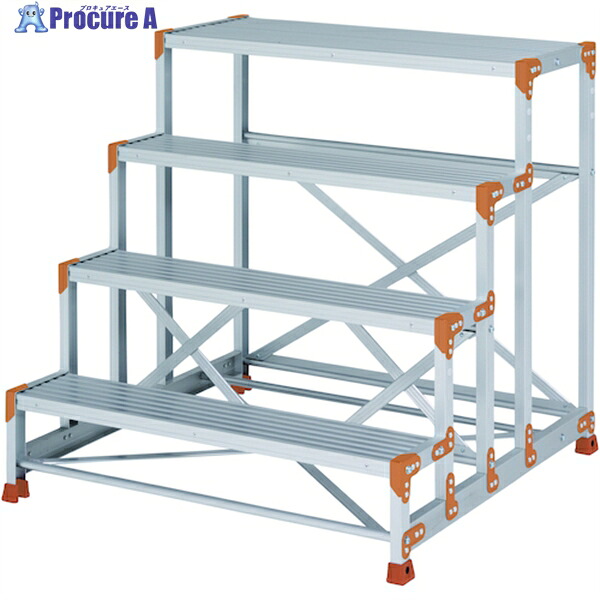 PiCa 御役目台 FGN型 4段W1000×D400×H1000 FGN-4X100 1台 ■▼384-2805 ※車上乗り合い船