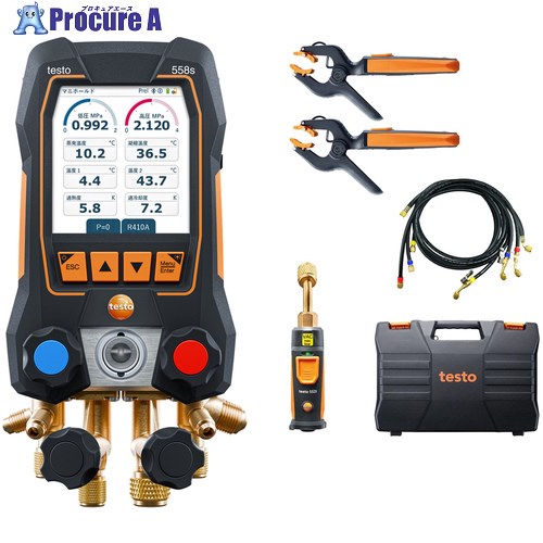 TESTO デジタルマニホールド testo 558s 導管仕掛ける 0564 5583 55 1S ■▼712-5760 【貨物輸送都度積もり書き】
