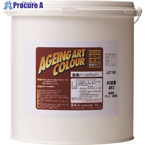 ターナー エイジングアートカラー低臭バーントアンバーB色4KG SJB04371 1缶 ■▼194-8839 【貨物輸送都度積もり書き】