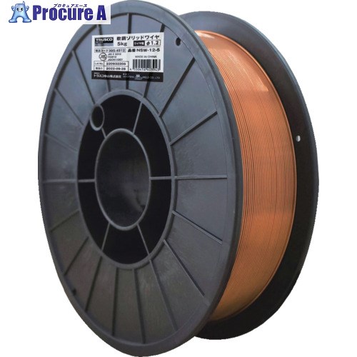 TRUSCO 軟鋼ソリッドワイヤ1.2Φ5KG NSW-12-5 1巻 ▼395-4912