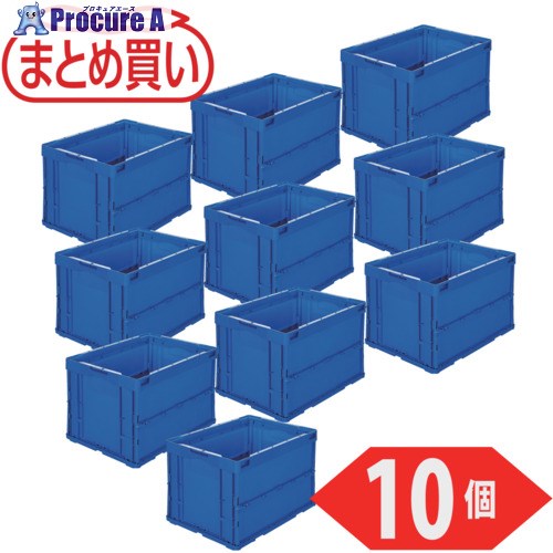 TRUSCO 【まとめ買い】オリコン 折りたたみ入れもの50L うす暗い青色 10個 CRS50N2-DB-10P 1S ▼698-2340 ※車上乗り合い船