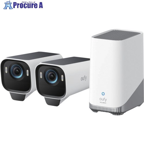 Eufy 屋外用セキュリティカメラ eufyCam S3 Pro 2-Cam Kit T88925W1 1個 ▼713-0646
