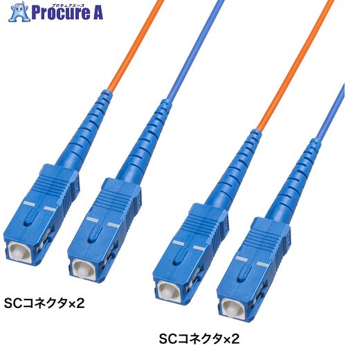 SANWA コード集合型光ファイバケーブル シングルモード、SC×2-SC×2、200m HKB-CSSCSC1-200 1本 ■▼690-6297 ※個人宅様送り不可