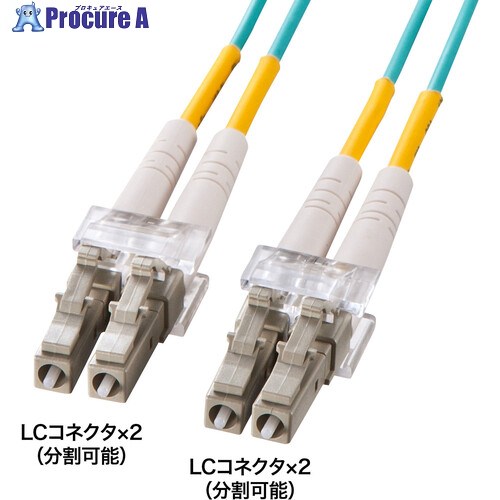 SANWA 眼鏡型光衣料繊維有線テレビ マルチ50μmOM3、LC×2-LC×2、40m HKB-OM3LCLC-40N 1本 ■▼690-6324 ※人間宅様送ること不可