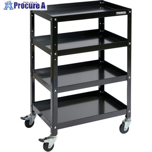 TRUSCO 物の具手押し車 ラビットワゴン 600×400 天然ゴム拷問台 黒いこと RBW-864 BK 1台 ▼701-5398