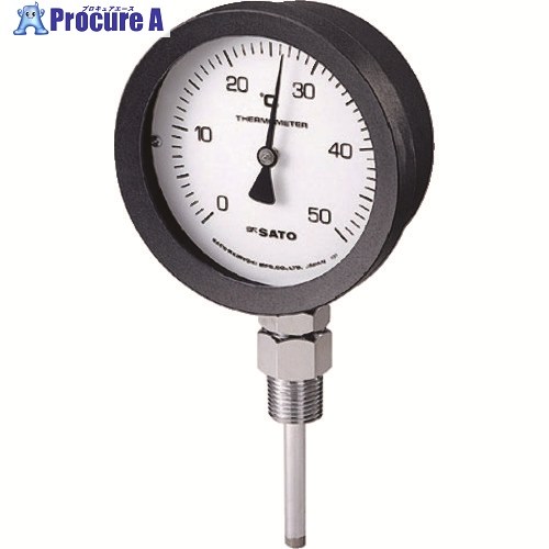 佐藤 バイメタル式気温計 BM-S-100P 0～150℃ 50L (2085- BM-S-100P-7 1個 ▼166-2792