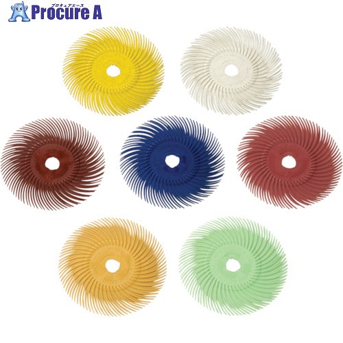 3M ラジアル・ブリッスルディスク #220相当 赤茶 76.2mm BR DISC 220 3X3/8 40枚 ▼485-9081 ｜プロキュアエース