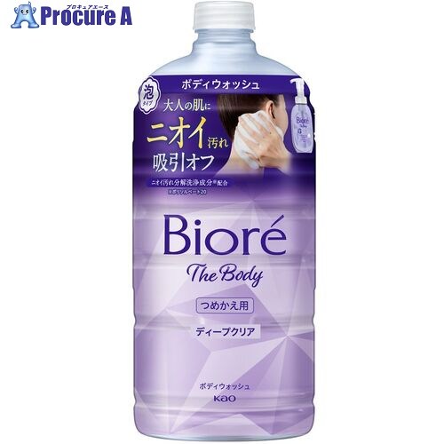 Kao ビオレ ザ 上半身 泡印字機 ディープクリア つめかえ用 740ml 453105 10個 ■▼708-0721 【貨物輸送都度積もり書き】