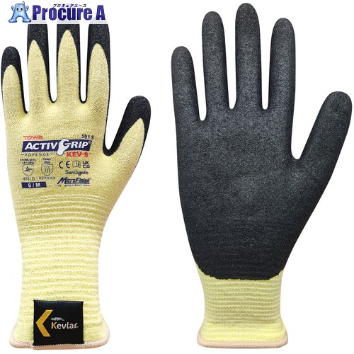 トワロン まとめ買い 耐切創手袋 アクティブグリップアドバンスKEV-S 8/M (12双入) 591S-12P-8M 1袋 ▼567-5769