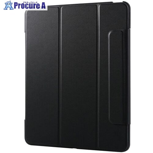 ELECOM 13インチiPadAir M2用フラップケース 薄型軽量 背面クリア フレームカラー ブラック TB-A25XWVFCBK 1個 ■▼703-1966