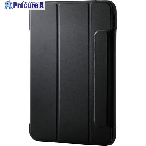 ELECOM iPad11インチ A16用フラップケース 薄型軽量 背面クリア フレームカラー ブラック TB-A25RWVFCBK 1個 ■▼703-3462