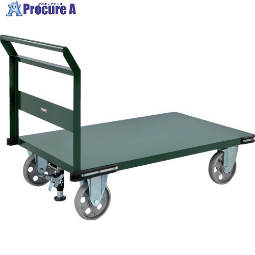 TRUSCO 鋼鉄製運搬車 1200X750 アルティミットウレタンキャスター ストッパー付 PH-1AUSS 1台 ■▼697-4035