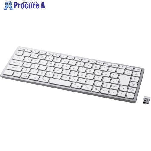 ELECOM 充電式ミニキーボード Precisionist 無線/Bluetooth マルチペアリング ホワイト TK-PN1075MPWH 1個 ■▼704-7281