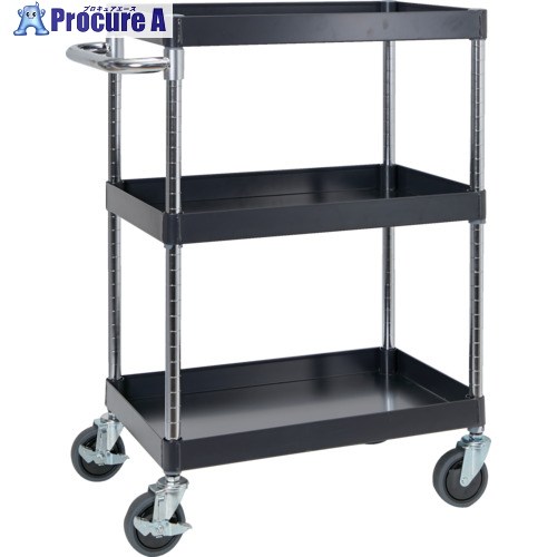 TRUSCO 物の具手押し車 アリゾナ州の州都手押し車 省音 750X500XH880 3段 黒いこと PEW-973-BK 1台 ▼697-8512