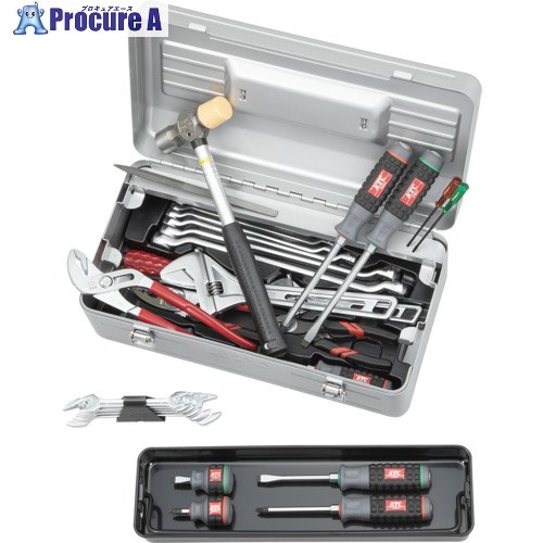 KTC 工具セット(片開きメタルケースタイプ)[31点] SK0312S 1S ■▼696-3144 【送料都度見積】｜プロキュアエース