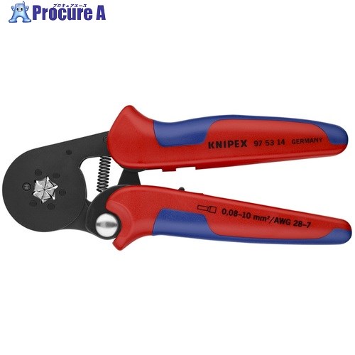 KNIPEX ワイヤーエンドスリーブ自動小銃自然調整圧着プライヤー 六角クランプ 9753-14 1丁 ▼116-3380 その他-花・ガーデン・DIY