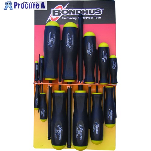 BONDHUS ボールポイント・ドライバー インチ セット13本組(0.050-3/8) No.10637 BSX13 1S ▼810-8356