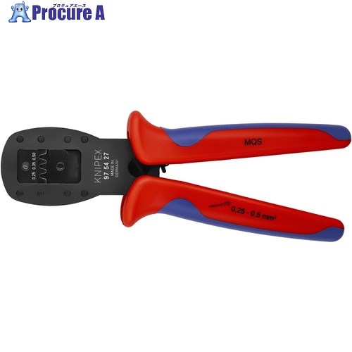 KNIPEX 【売切廃番】MQS繋ぎ用平行圧着プライヤー 全長190粍 9754-27 1丁 ▼836-8961