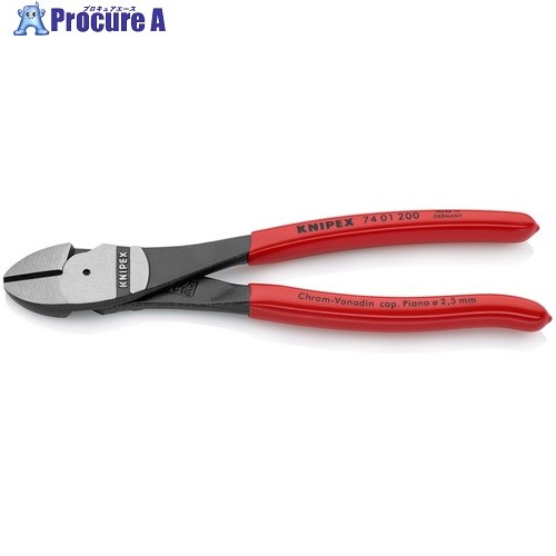 KNIPEX 強力型ニッパー プラスチックハンドル 200mm 7401-200 1丁