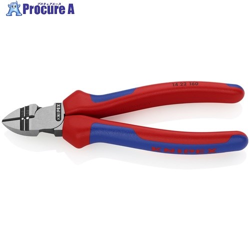 KNIPEX 被覆剥き穴付ニッパー 160mm 1422-160 1丁 ▼195-5196