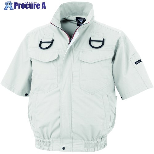 XEBEC 空調服半袖ブルゾン(ハーネス対応)XE98107-22-5L シルバーグレー XE98107-22-5L 1着 ■▼697-3572 【送料都度見積】