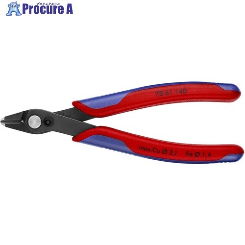 KNIPEX エレクトロニクス スーパーニッパー バーニッシュ 140mm 7861-140 1丁 ▼116-1092