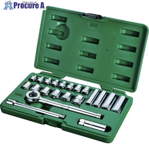 SATA 6角ソケットレンチセット 差込角9.5mm(22点) 09524 1S ▼695-8224 ｜プロキュアエース 6,239円