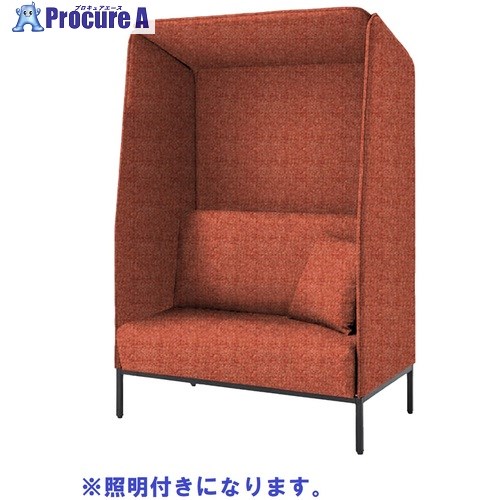 IRIS Focus booth 寝いす-ボックス 大屋根あり 照明装置付 オレンジ色 FDCPBOT-1270-YOP/GTN06 1台 ■▼697-7010 【貨物輸送都度積もり書き】