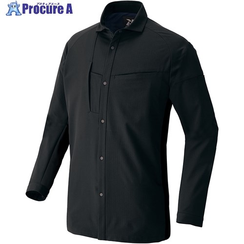 アイトス 長袖シャツ(男女兼用) TULTEX WORK AZ4235 ブラックXブラック 5L AZ4235-010-5L 1着 ■▼698-4986 【送料都度見積】