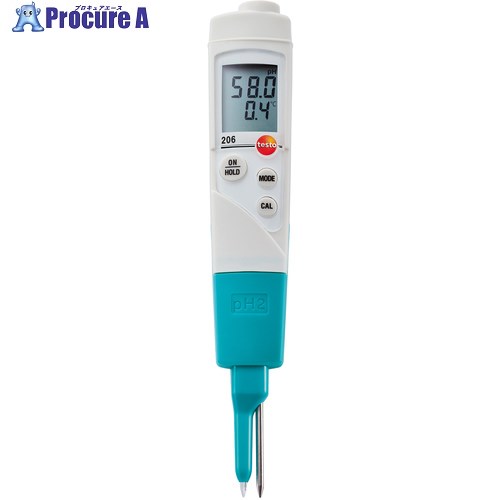 TESTO pH計 testo 206-2 食品用電極一体型 TESTO206-2 1台 ■▼819-3713 【送料都度見積】