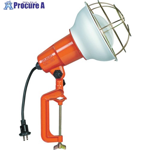 ハタヤ 防雨型作業灯 リフレクターランプ500W 100V接地付5m バイス付 RE-505K 1台 ▼370-4181