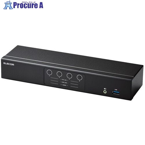 ELECOM マイコンうつり変わり器(KVM) HDMI 4界面 KVM-NHUS4 1台 ■▼654-4730