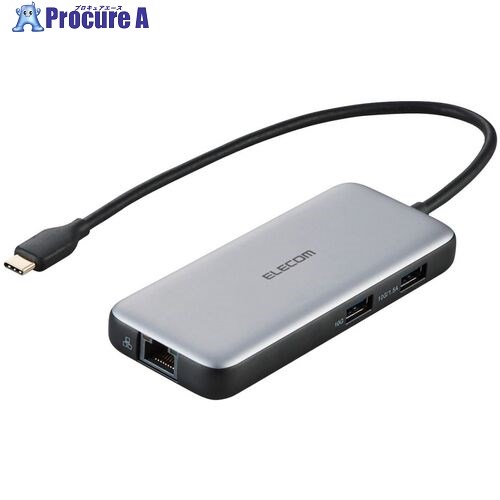 ELECOM Type-C ドッキングステーション USB PD対応 4K 60Hz＋2.5Gbps対応 DST-C27SV 1個 ■▼666-2998 ｜プロキュアエース