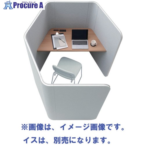 IRIS デスクブース Focus booth6 メラミン天板KM ライトグレー FDCBH-1360-HKM-G/KM307/GTN38 1台 ■▼697-4994 【送料都度見積】