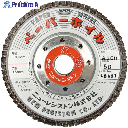 NRS ペーパー多羽根ホイル ペーパーホイル 100×60×15 A100 PPW10060-A100 10枚 ■▼852-5094 【送料都度見積】※個人宅様送り不可|プロキュアエース