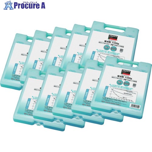 TRUSCO まとめ買い 保冷剤 1100g 強冷タイプ 10個入り THZ-1100S-10P 1パック ▼651-4722