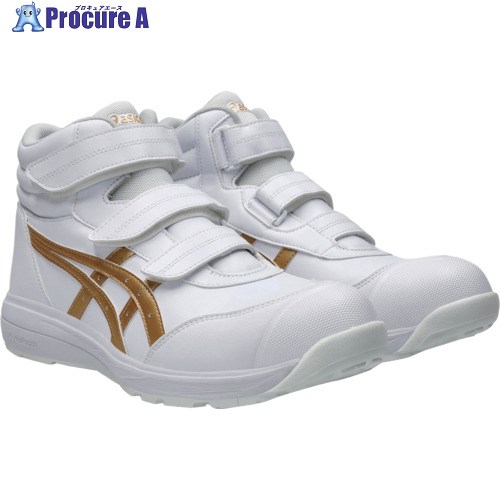 ASICS ウィンジョブ CP312 ホワイト×ピュアゴールド 29.0cm 1273A111.100-29.0 1足 ▼675-3507
