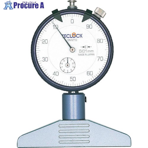TECLOCK ダイヤルデプスゲージ 測定範囲0～10mm DM-210 1個 ▼102-8669