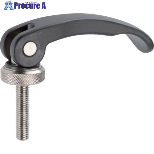HALDER 偏心クイッククランプレバー オネジ付 調節リング付 ステンレス鋼 63mm M5 23390.0334 1個 ■▼107-7670 【送料都度見積】
