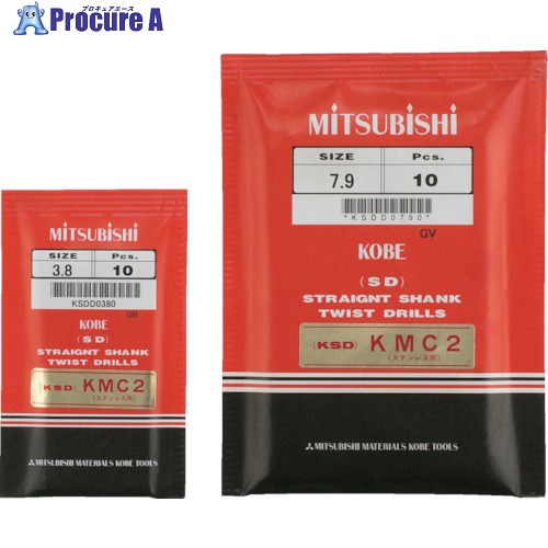 三菱K KSD コバルトステンレス加工用 ストレートハイスドリル 9.5mm KSDD0950 5本 ▼110-5574 ●SI517