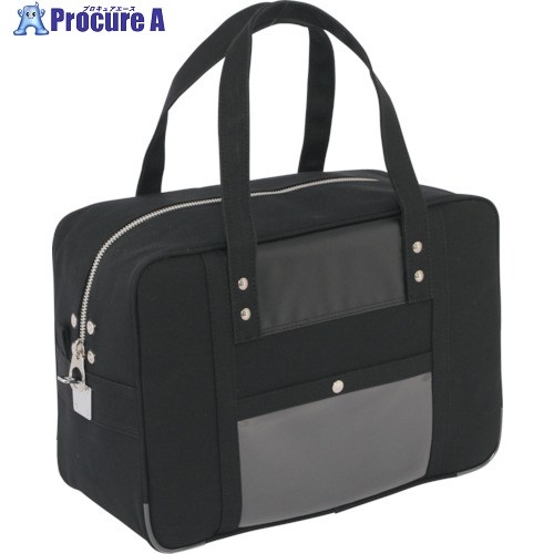 SANEI 帆布メール用ボストン(M)馬蹄錠金具付 黒 BTM-U-01 1個 ▼114-3748 8,588円
