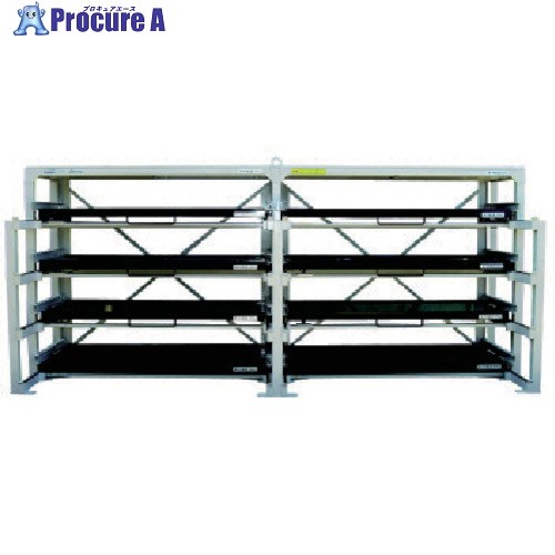 日向 フルスライド式収納棚 スライダ-ラック L10W-1200×800×300H L10W-1200 1台 ■▼122-8578 【送料都度見積】 ※車上渡し