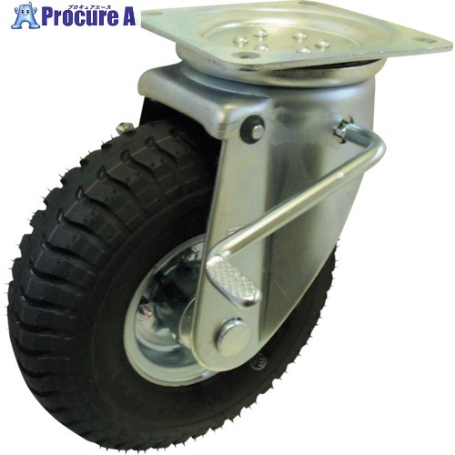 ヨドノ 空気入りタイヤ自在車ストッパー付 HCJB2.50-4 1個 ■▼132-0393 【送料都度見積】