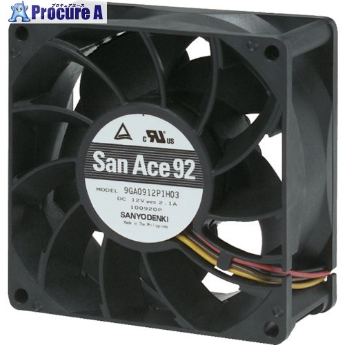 SanAce 低消費電力ファン(92×38 DC48V PWM・パルスセンサ付き) 9GA0948P1H03 1台 ■▼148-8419 【送料都度見積】
