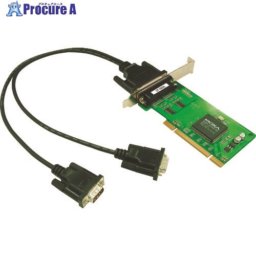 MOXA 2ポートRS-232C ロープロファイル ユニバーサルPCIボード DB9接続ケーブル付 CP-102UL/DB9M 1個 ■▼168-4960 【送料都度見積】