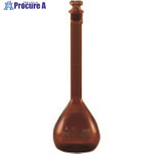 TGK メスフラスコ スタンダード 茶 500mL IWAKI 988-11-03-69 1個 ■▼185-7220 【送料都度見積】