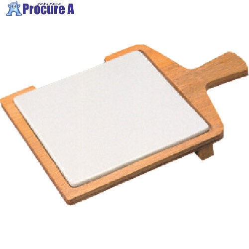 TGK 軟膏板磁器製木柄付 240×240mm 506-50-48-04 1枚 ■▼185-8137 【送料都度見積】
