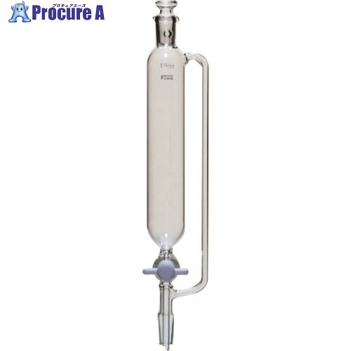 TGK 透明摺合円筒分液ロート平栓側管100mL15-19 079-13-74-14 1個 ■▼190-4969 【送料都度見積】